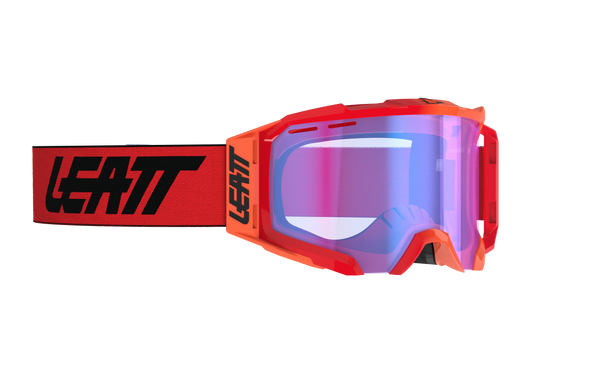 Leatt Velocity 6.5 Iriz MX Offroad Goggles With Red Lens - Anti-Fog, Wide Vision For Motocross